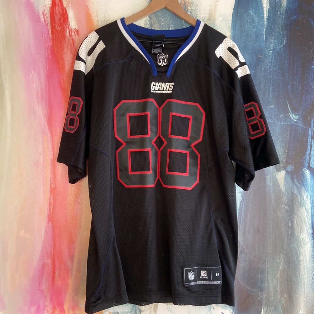 🔥EC🔥2011 Reebok NY Giants Hakeem Nicks Super Bowl Champ #88 Black Rare Jersey.